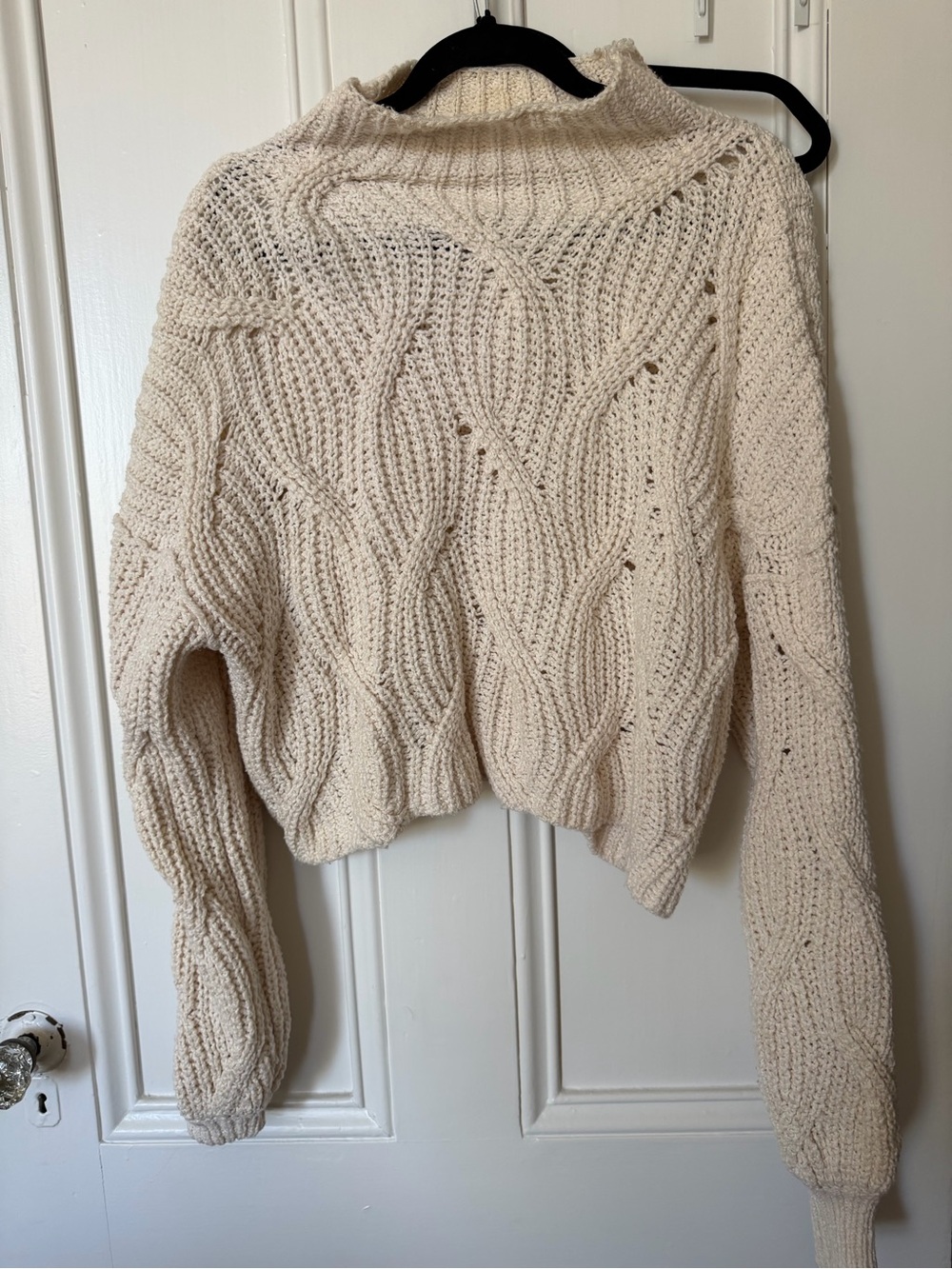 Free people Cable Knit Turtleneck Sweater - Cream